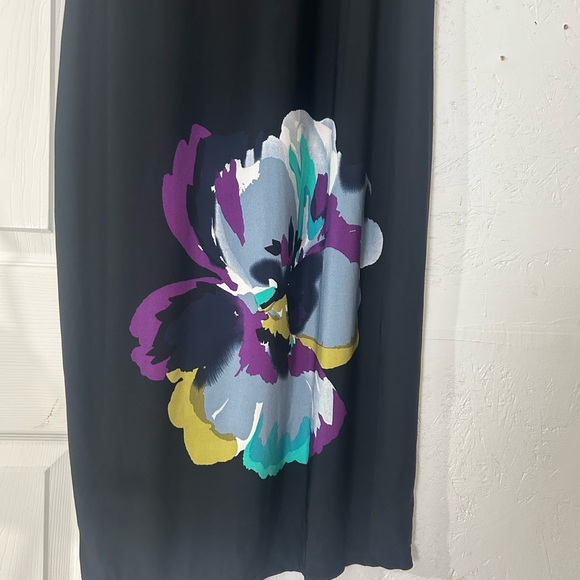 Danny & Nicole Black Dress with Bold Floral Design - Picture 9 of 9